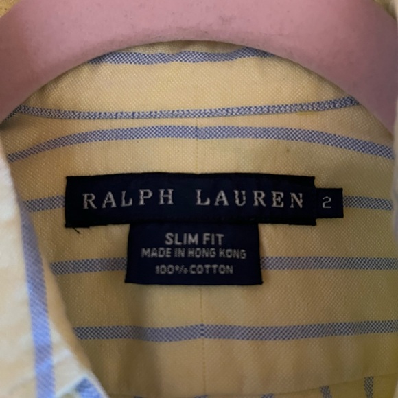 Ralph Lauren Yellow and Blue Striped Women’s Shirt - Picture 4 of 4